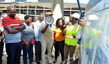 ​WAJUMBE WA BARAZA LA WAFANYAKAZI TRC WATEMBELEA MRADI WA UJENZI YA RELI YA KISASA –SGR KIPANDE CHA DAR – MORO